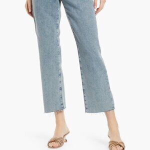 AG Alexxis High Waist Raw Hem Straight Leg Jeans (Bourbon St)